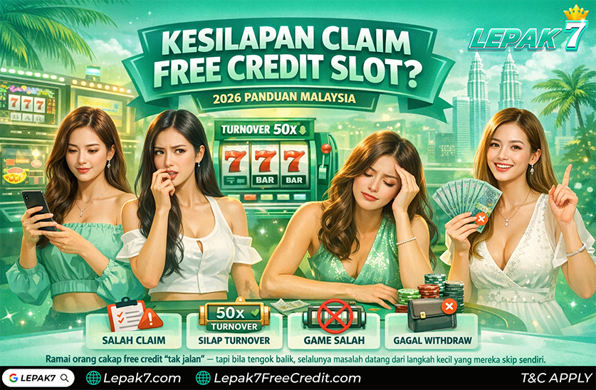 Lepak7 free credit slot mistakes Malaysia 2026 guide explaining common claiming errors, turnover misunderstandings, wrong game choices and failed withdrawals