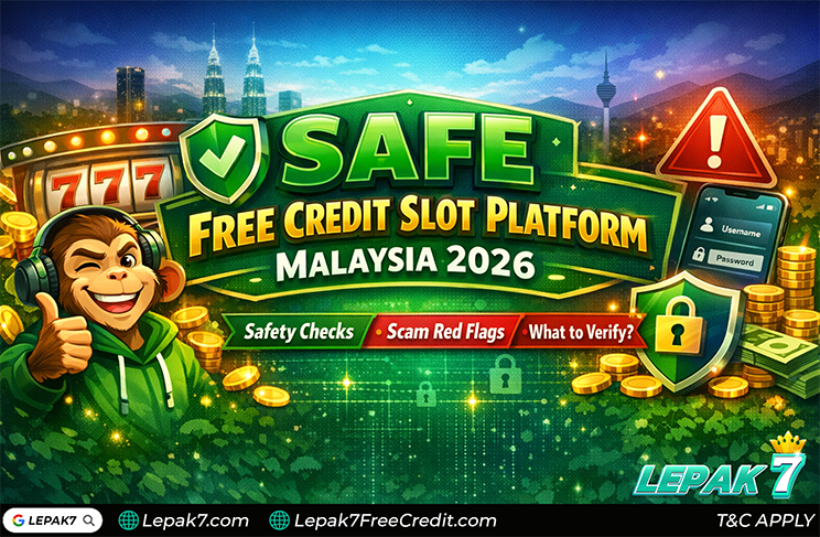 safe free credit slot platform Malaysia 2026 - safety checks scam red flags and what to verify before claiming free credit (Lepak7 guide)