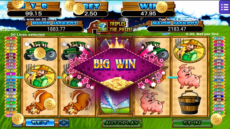 Triple Twister MegaH5 bonus or win screen screenshot (free credit slot game Malaysia)
