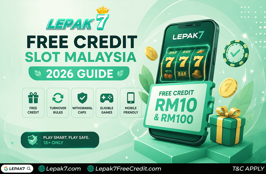 Free credit slot Malaysia 2026 guide showing turnover rules withdrawal caps eligible games RM10 vs RM100 free credit and beginner safe claiming tips