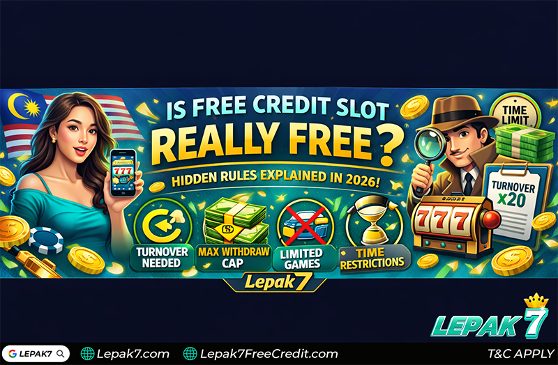 Is free credit slot really free Malaysia 2026 - hidden rules explained by Lepak7