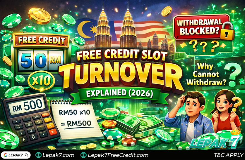 free credit slot turnover explained Malaysia 2026 - simple examples and calculation