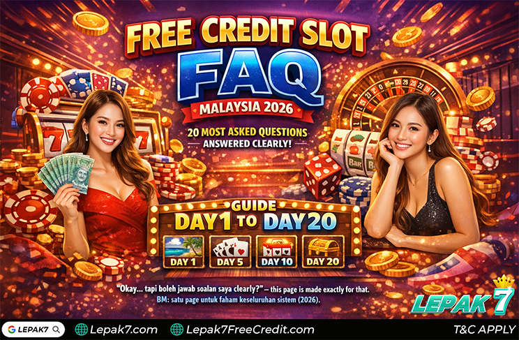 free credit slot FAQ Malaysia 2026 - 20 most asked questions answered clearly with links to Day 1 to Day 20 guides
